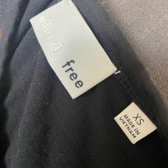 Aritzia tshirt mini dress black extra small wrap stretchy - Picture 6 of 8